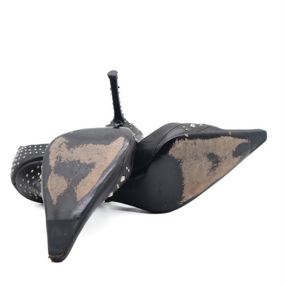 Cesare Paciotti Western Gothic Studded Mary Jane Pump Size 36.5 - Picture 6 of 9